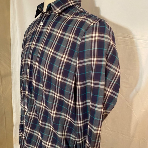 BURBERRY BRIT Mens Plaid Button Down Shirt Sz XL - Picture 5 of 13